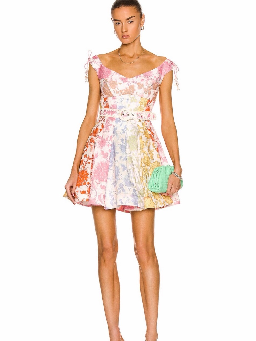 Zimmermann Postcard Spliced Mini Dress